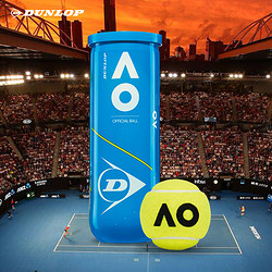 DUNLOP 邓禄普 网球 澳网网球AO比赛用球  澳网整箱24筒胶罐 601354