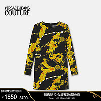 VERSACE JEANS COUTURE 女士印花时尚迷你长袖连衣裙