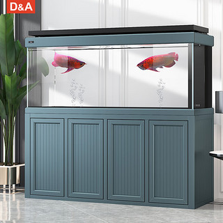 德克（D&A）龙彩系列大型专业龙鱼缸客厅家用落地超白玻璃生态底滤智能水族箱 肌肤白-专业款 198x68x165cm