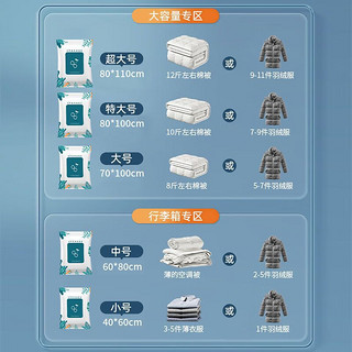 工百利 真空压缩袋装棉被子衣物防潮防霉家庭搬家打包旅行宿舍收纳袋 11件套+手泵