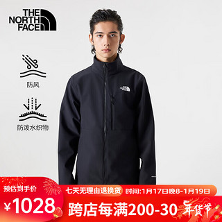 The North Face24春夏北面软壳衣男款户外保暖薄绒内里舒适防泼水软壳外套83TE JK3 XL