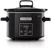 CROCK-POT 数码慢炖锅，烹饪时间可调， 2.4 升（1-2 人）， 黑色