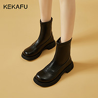 KEKAFU 珂卡芙 靴子女秋冬2023新韩系小踝靴今年流行的洋气短靴瘦瘦靴女