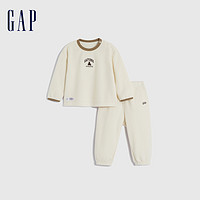 Gap 盖璞 男幼童冬季LOGO摇粒绒睡衣睡裤套装儿童保暖家居服890128