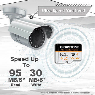 Gigastone 立达 MLC 64GB TF 高度耐用行车记录仪&安防监控MicroSD内存卡