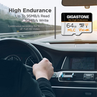 Gigastone 立达 MLC 64GB TF 高度耐用行车记录仪&安防监控MicroSD内存卡