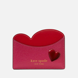 Kate Spade 凯特丝蓓 心形装饰涂层皮质卡包