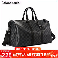 CalaceKonla男士手提旅行包大容量男短途行李袋旅游登机包出差包时尚商务ck19 19#方格款