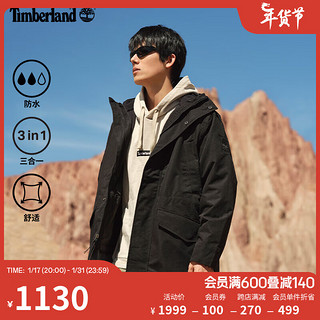 Timberland 男款户外三合一抓绒外套 A2J5B A2J5B001/黑色