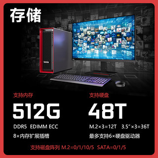 联想（ThinkStation）P5模拟仿真人工智能深度学习电脑台式主机 W3-2425 64G 1T+4T RTX3090 24G  W3-2425 6核心3.0G