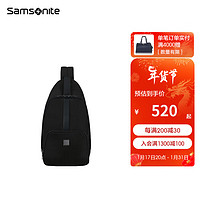 Samsonite 新秀丽 斜挎包2023商务胸包 大容量单肩包男士 KL5*005 黑色