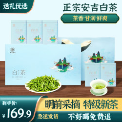 源聞白茶 安吉白茶2026年新上市茶叶原产地白茶简装礼盒装A4明前特级绿茶 特级200g*1盒高端礼盒