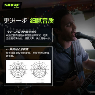  SHURE/舒尔 专业动圈有线话筒+6.5卡农线