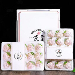 钱小二 淡雪 草莓一盒15粒装 单果16g+   京东空运