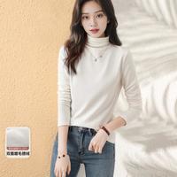 JEANSWEST 真维斯 休闲内搭女款显瘦百搭德绒保暖半高领套头打底长袖衫