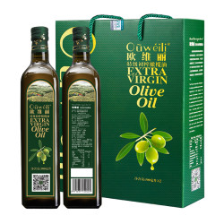 88vip欧维丽纯olive橄榄油礼盒装500ml2瓶礼盒食用特级初级压榨食用油