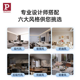 Paulmann P德国柏曼客厅灯全屋套装 现代简约智能卧室餐厅组合套餐 2厅【极简风】智能版