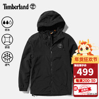Timberland添柏岚外套男秋冬户外徒步登山冲锋衣防风连帽防泼水夹克A6QK9 A6QK9001/黑色 L/180