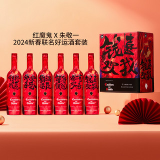 红魔鬼 X朱敬一新春联名好运酒套装赤霞珠干红葡萄酒整箱礼盒