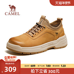 CAMEL 骆驼 男鞋2024春季新款户外低帮工装鞋牛皮潮流美式休闲男士运动鞋