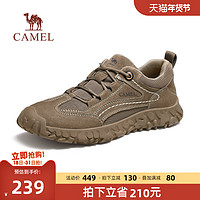 CAMEL 骆驼 男鞋2023冬季新款复古低帮工装鞋男加绒户外登山休闲运动鞋