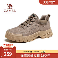 CAMEL 骆驼 男鞋2023冬季新款复古户外登山男士工装鞋休闲美式低帮马丁靴