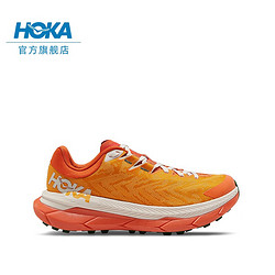 HOKA ONE ONE 男女款秋冬钛氪动X越野跑步鞋TECTON X减震耐磨防滑 镭射黄 / 鸟喙橘-男女款 38