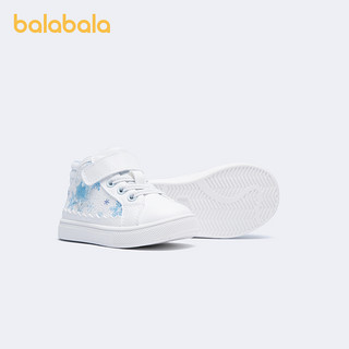 巴拉巴拉 女童鞋子小白鞋宝宝板鞋童鞋精致保暖加绒防滑耐磨冬季潮