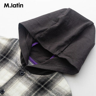 M.Latin 马拉丁 童装衬衫外套格纹连帽设计外套