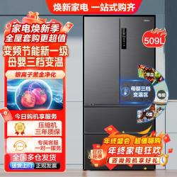 Haier 海尔 爆品丨509升一级双变频干湿分储母婴三档变温法式四门冰箱
