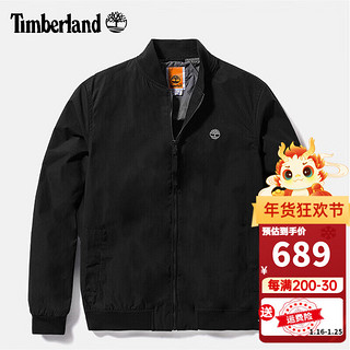 Timberland添柏岚飞行夹克男装24春夏户外运动棒球服宽松休闲外套A4235 A4235001/黑色 XS/165