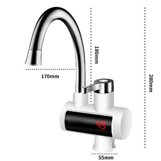 NINTAUS 金正 电热水龙头速热即热式变频恒温小厨宝下进水 【大屏数显】珍珠白-赠漏保