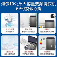 Haier 海尔 10公斤全自动波轮洗衣机直驱变频家用大容量洗脱一体桶自洁