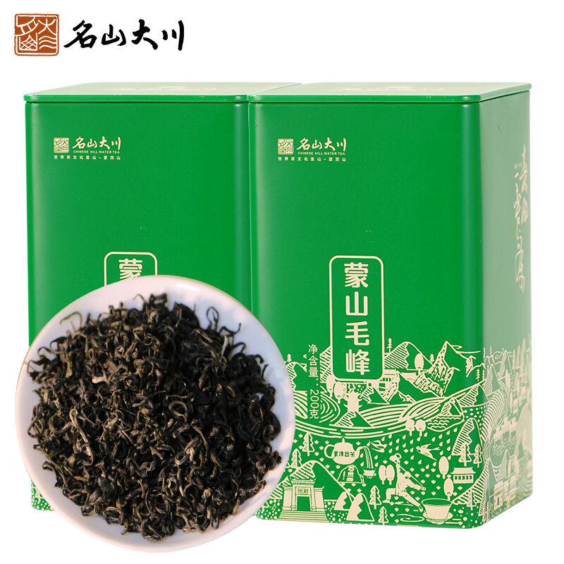 名山大川特级毛峰 2023蒙顶山茶叶 高山绿茶 蒙顶毛峰口粮茶自饮袋装 100g 蒙山毛峰200g