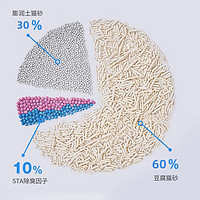 灵主 混合猫砂型豆腐猫砂除臭无尘可冲厕所三合一膨润土2.5kg20斤