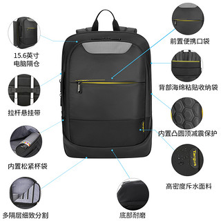 Targus 泰格斯 双肩电脑包15.6英寸笔记本包背包书包潮流轻便通勤 黑 661