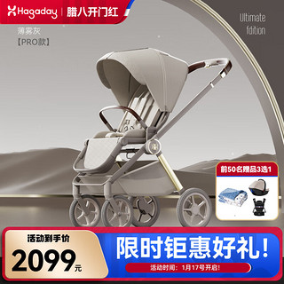 Hagaday 哈卡达 妙灵婴儿车手推车可坐可平躺双向高景观宝宝儿童车 Pro大象灰