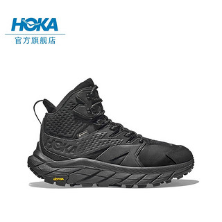 HOKA ONE ONE 男女款秋冬ANACAPA GTX中帮登山徒步鞋防水版耐磨减震支撑 黑色/黑色-男 43