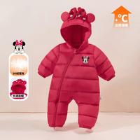 Disney baby 秋冬女童哈衣宝宝连体服爬服拜年服