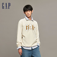 Gap 盖璞 男女装冬季2023新款LOGO碳素软磨抓绒卫衣841334宽松运动上衣