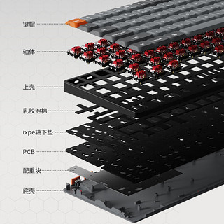 keychron 渴创 K3Max 机械键盘 无线键盘 蓝牙键盘 客制化键盘 键盘机械 三模连接 附带内填充棉 Win/Mac K3M-A1 白光红轴