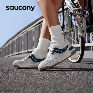 saucony 索康尼 CROSS 90板鞋冬季保暖休闲板鞋男运动鞋子男女同款 白绿8 42