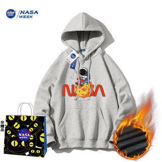 NASA WEEK 2024圆领连帽卫衣男女潮牌宽松百搭简约秋季情侣上衣