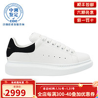 ALEXANDER MCQUEEN 女士低帮板鞋 553770 WHGP7 9061 白色/黑色 37