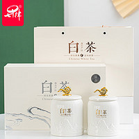 七律明前特级安吉原产白茶茶叶礼盒装绿茶年货礼盒过年200g