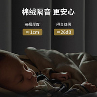 1Gshop.com 一居尚品 隔音全遮光保温复合绗缝棉窗帘专业马路吸音加厚降噪卧室遮阳布