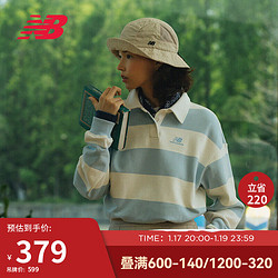 new balance 卫衣女款冬季舒适休闲长袖运动翻领POLO衫5FD38542 LBL紫蓝 M