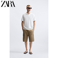 ZARA 折扣季 男装 提花纹理短袖 POLO 衫 0526320 251