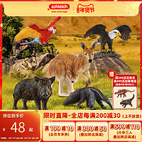 Schleich 思乐 袋鼠14756仿真动物模型金刚鹦鹉白头海雕野猪食蚁兽