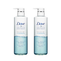 Dove 多芬 2瓶装多芬空气感保湿无硅油洗发露480g柔顺发质温和养护洗发水
